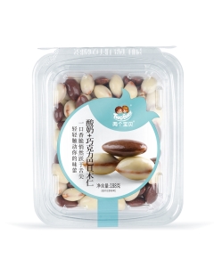 酸奶+巧克力巴旦木仁透明盒裝188g 酸奶+巧克力巴旦木仁透明盒裝188g